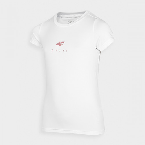 Koszulka Funkcyjna Dziewczęca 4F JTSD001 HJZ22 Biała