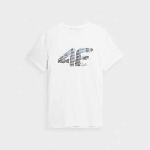 Koszulka Męska 4F 4FSS23TTSHM309 Biały