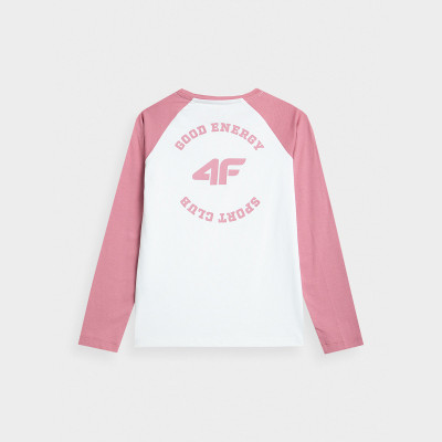 Koszulka Dziewczęca 4F  4FJAW23TLONF143 Różowa