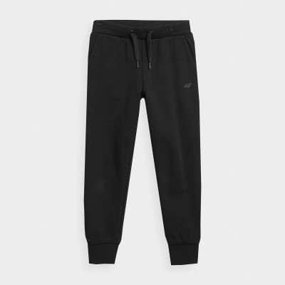 Spodnie Dresowe Dziewczęce  4FJAW23TTROF421 Czarne