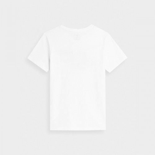 4F Koszulka Chłopięca biała 4FJWSS24TTSHM1115