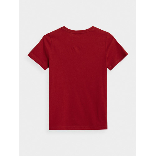 Koszulka Chłopięca 4F Czerwona 4FJWSS24TTSHM1116