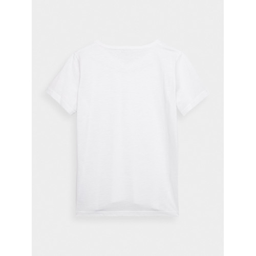 4F  damskie T-shirt z Dekoltem w Serek biały 4FWSS24TTSHF1162