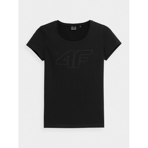4F koszulka damska czarna 4FWSS24TTSHF1163