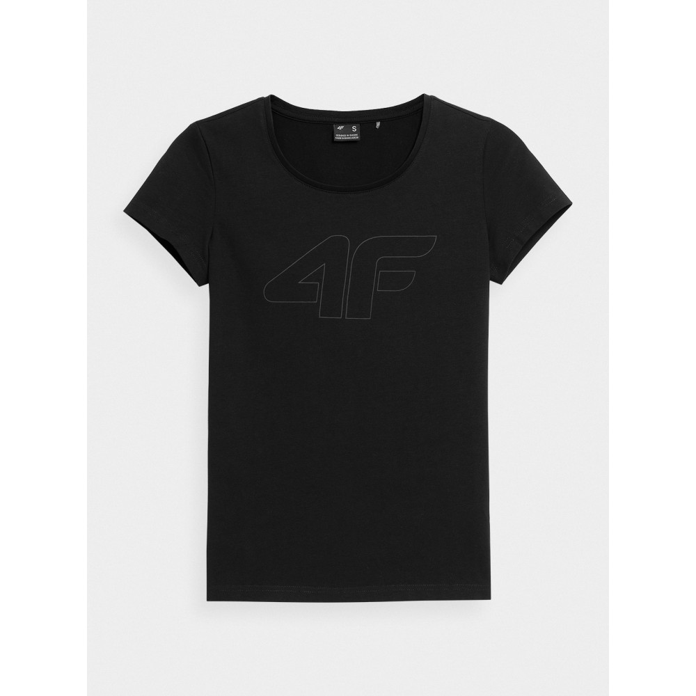 4F koszulka damska czarna 4FWSS24TTSHF1163