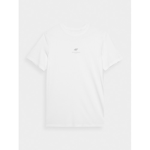 Biała koszulka męska 4f 4FWSS24TTSHM1282