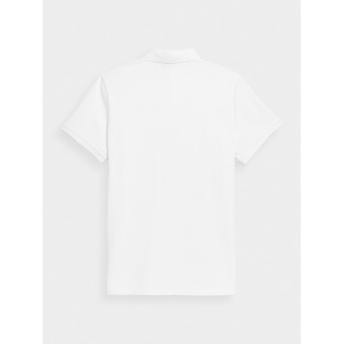 4F T-shirt Polo męskie biały 4FWSS24TPTSM129