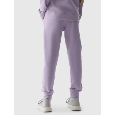 Fioletowe Dresy dziewczęce 4F 4FJAW23TTROF421