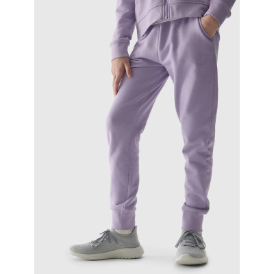 Fioletowe Dresy dziewczęce 4F 4FJAW23TTROF421