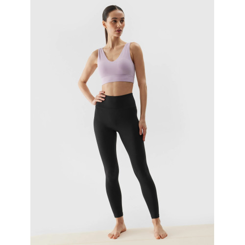 Czarne legginsy sportowe 4f 4FWSS24TFTIF249