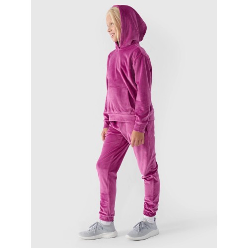 dresy dziewczęce welurowe 4FJWAW24TTROF753