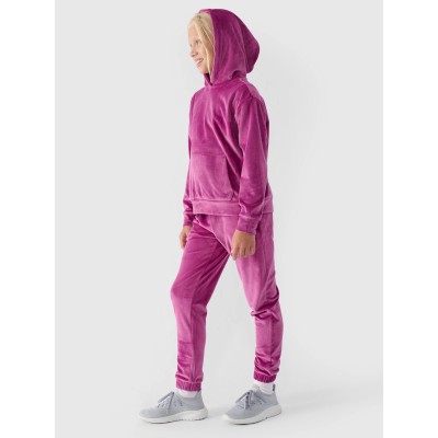 dresy dziewczęce welurowe 4FJWAW24TTROF753