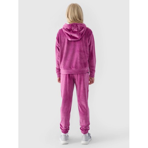 dresy dziewczęce welurowe 4FJWAW24TTROF753