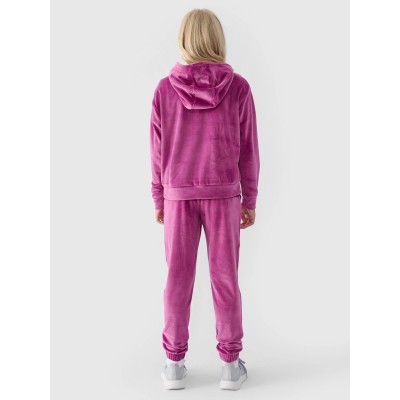 dresy dziewczęce welurowe 4FJWAW24TTROF753