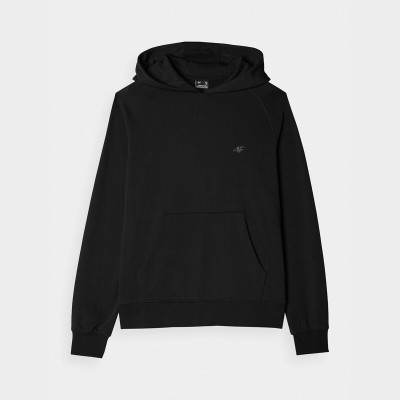 Czarna bluza dresowa damska z kapturem 4f  4FWMM00TSWSF1468