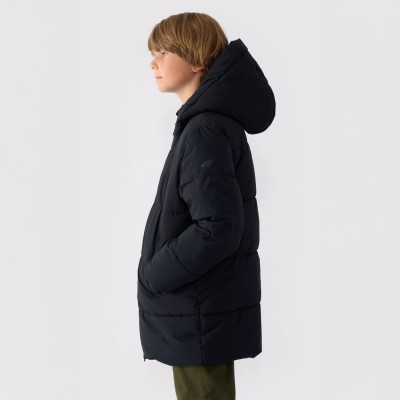 Kurtka puchowa chłopieca 4f czarna