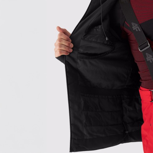 Męska kurtka narciarska z kapturem w kolorze czarnym