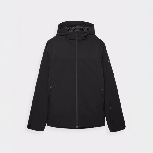 Męska kurtka narciarska z kapturem w kolorze czarnym