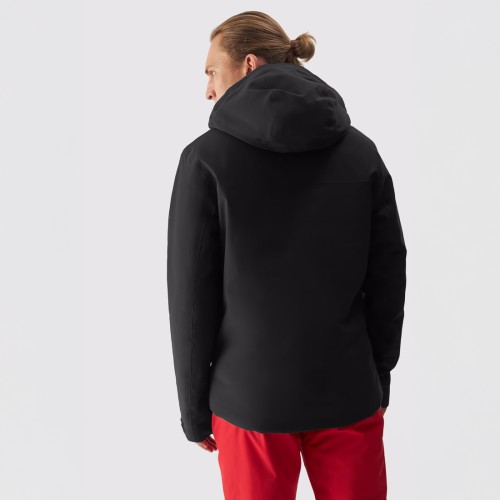 Męska kurtka narciarska z kapturem w kolorze czarnym