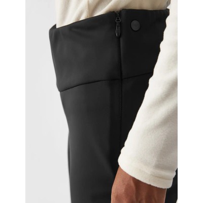 Damskie spodnie narciarskie z wąskimi nogawkami z membraną NeoDry 10000 w kolorze czarnym marki 4F