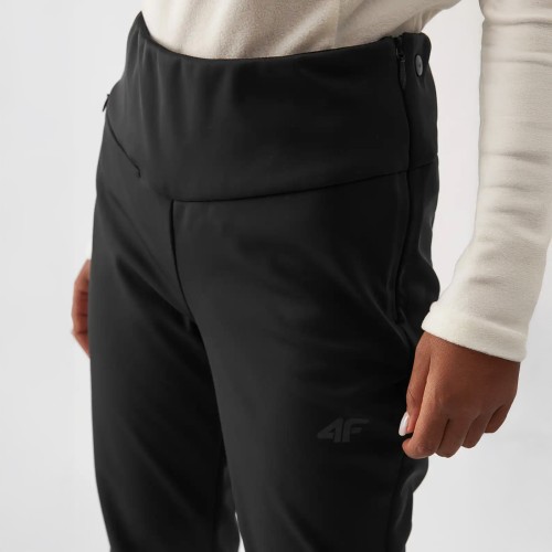 Damskie spodnie narciarskie z wąskimi nogawkami z membraną NeoDry 10000 w kolorze czarnym marki 4F