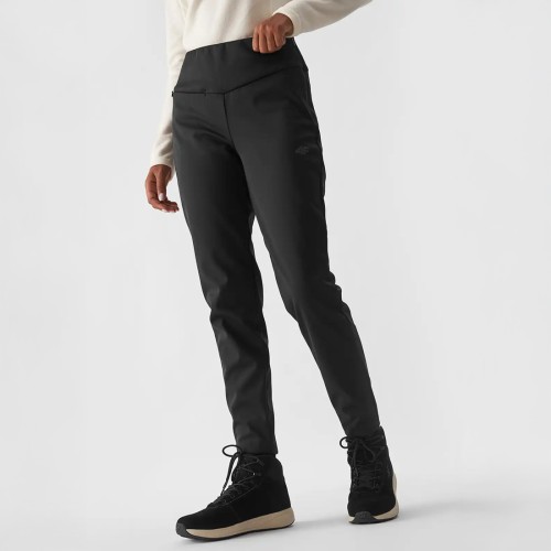 Damskie spodnie narciarskie z wąskimi nogawkami z membraną NeoDry 10000 w kolorze czarnym marki 4F