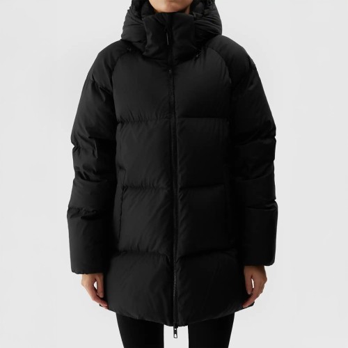 kurtka puchowa damska 4f z naturalnym puchem