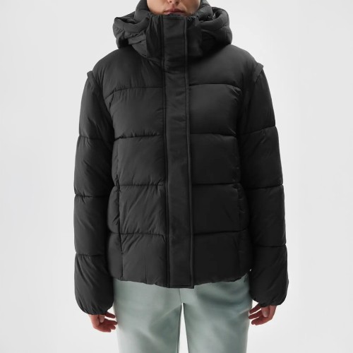 kurtka puchowa damska 4f 2w1 czarna