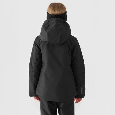 kurtka narciarska dziewczęca 4f czarna