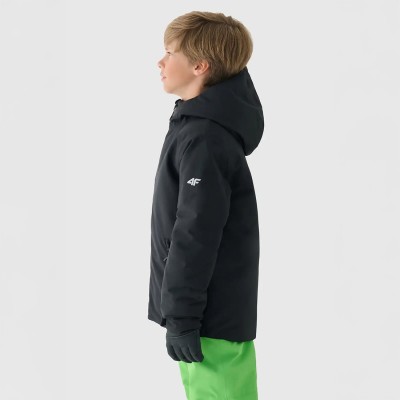 Kurtka narciarska dla chłopca 4f czarna
