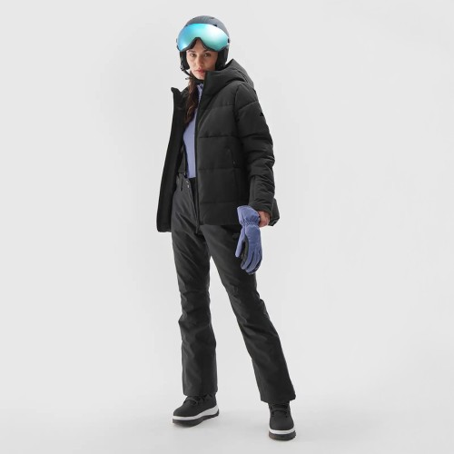 damska kurtka zimowa narciarska 4f czarna