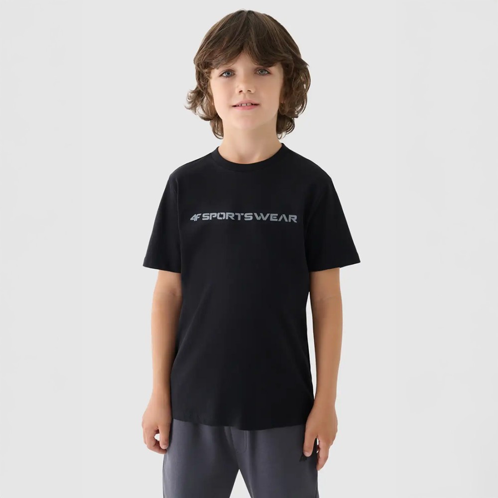 koszulka chłopięca 4f czarna