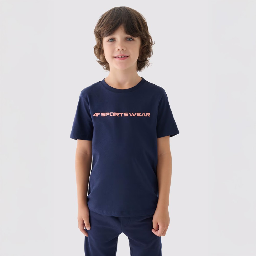 koszulka chłopięca 4f grantaowa z nadrukiem