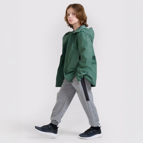 kurtka przeciwdeszczowa chłopięca 4f zielona