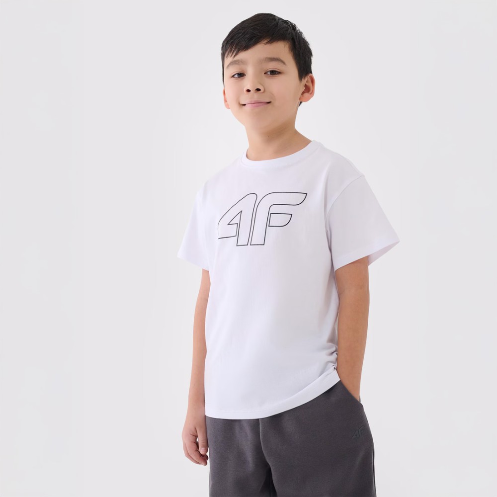 koszulka chłopięca 4f biała