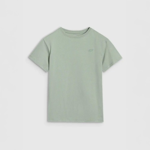 bawełniana koszulka chłopięca 4F zielona