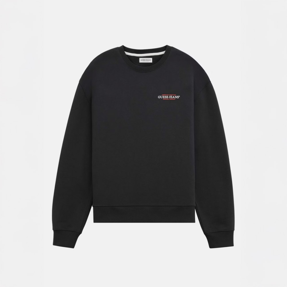 BLUZA MĘSKA GUESS BEZ KAPTURA CZARNA