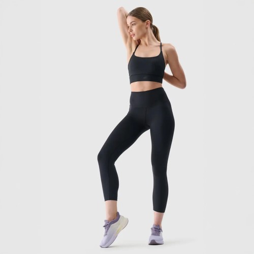 Legginsy treningowe damskie 4F 7/8, wysoki stan, szybkoschnące.