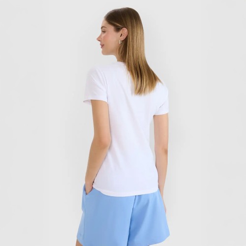 BIAŁY T-shirt damski slim – wygodny i stylowy na co dzień