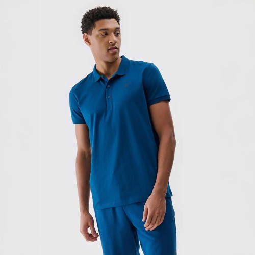 Turkusowa Koszulka polo męska 4F – elegancka i wygodna na każdą okazję