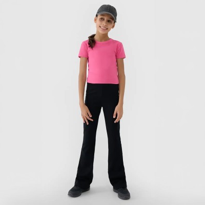 Dziewczęce legginsy 4F z wysokim stanem i rozszerzanymi nogawkami – wygodne i stylowe