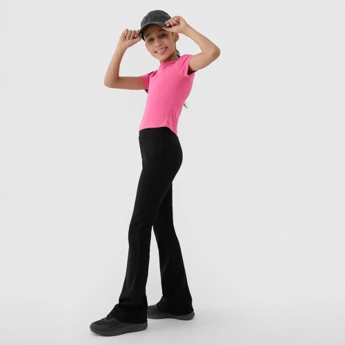 Dziewczęce legginsy 4F z wysokim stanem i rozszerzanymi nogawkami – wygodne i stylowe