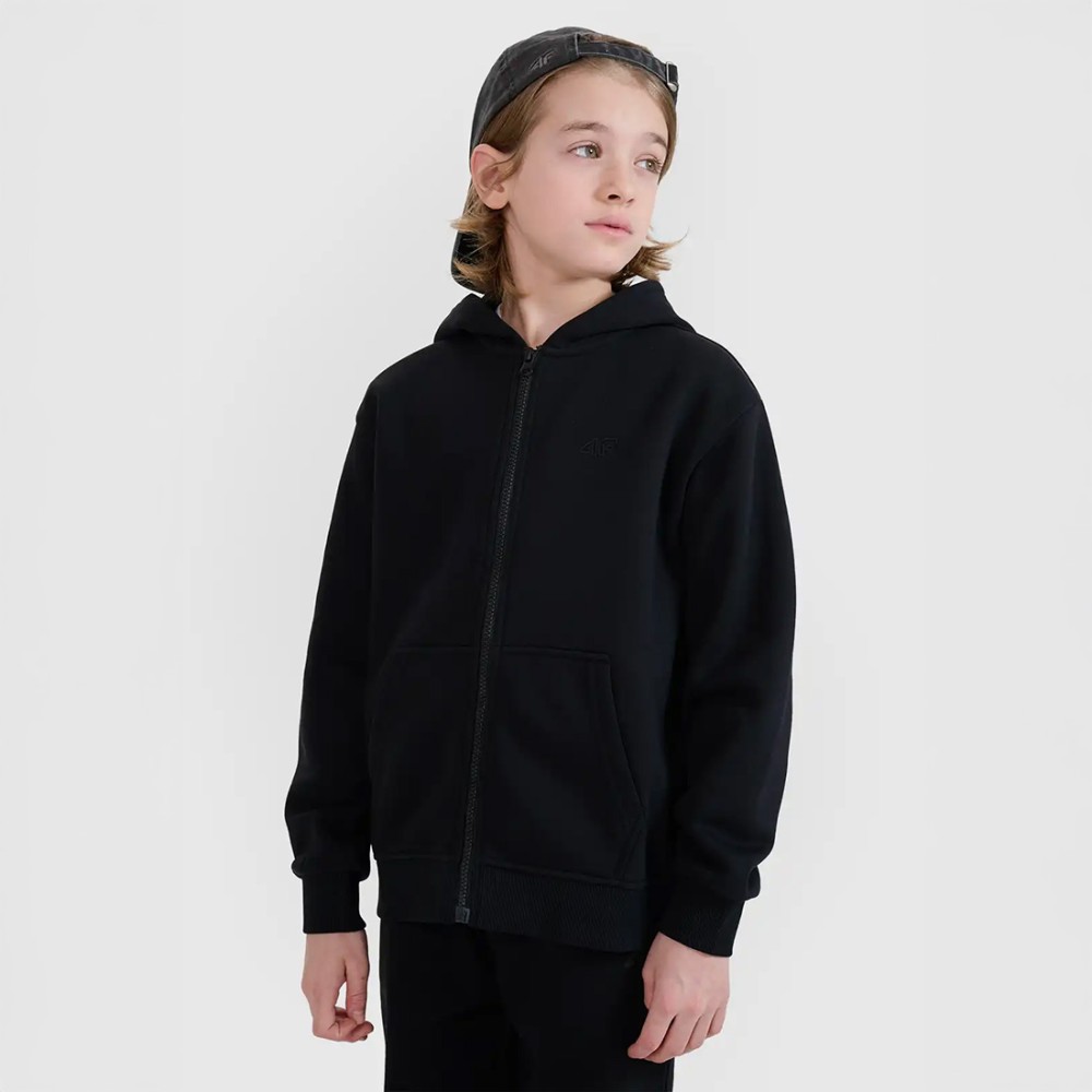 Bluza dresowa chłopięca 4F – wygodna, rozpinana z kapturem, idealna na chłodne dni i aktywności sportowe
