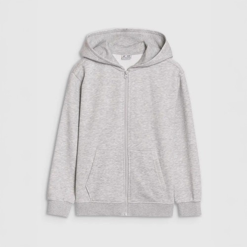 Szara Bluza dresowa chłopięca 4F – wygodna, rozpinana z kapturem, idealna na chłodne dni i aktywności sportowe