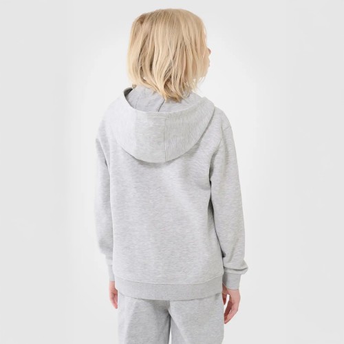 Szara Bluza dresowa chłopięca 4F – wygodna, rozpinana z kapturem, idealna na chłodne dni i aktywności sportowe