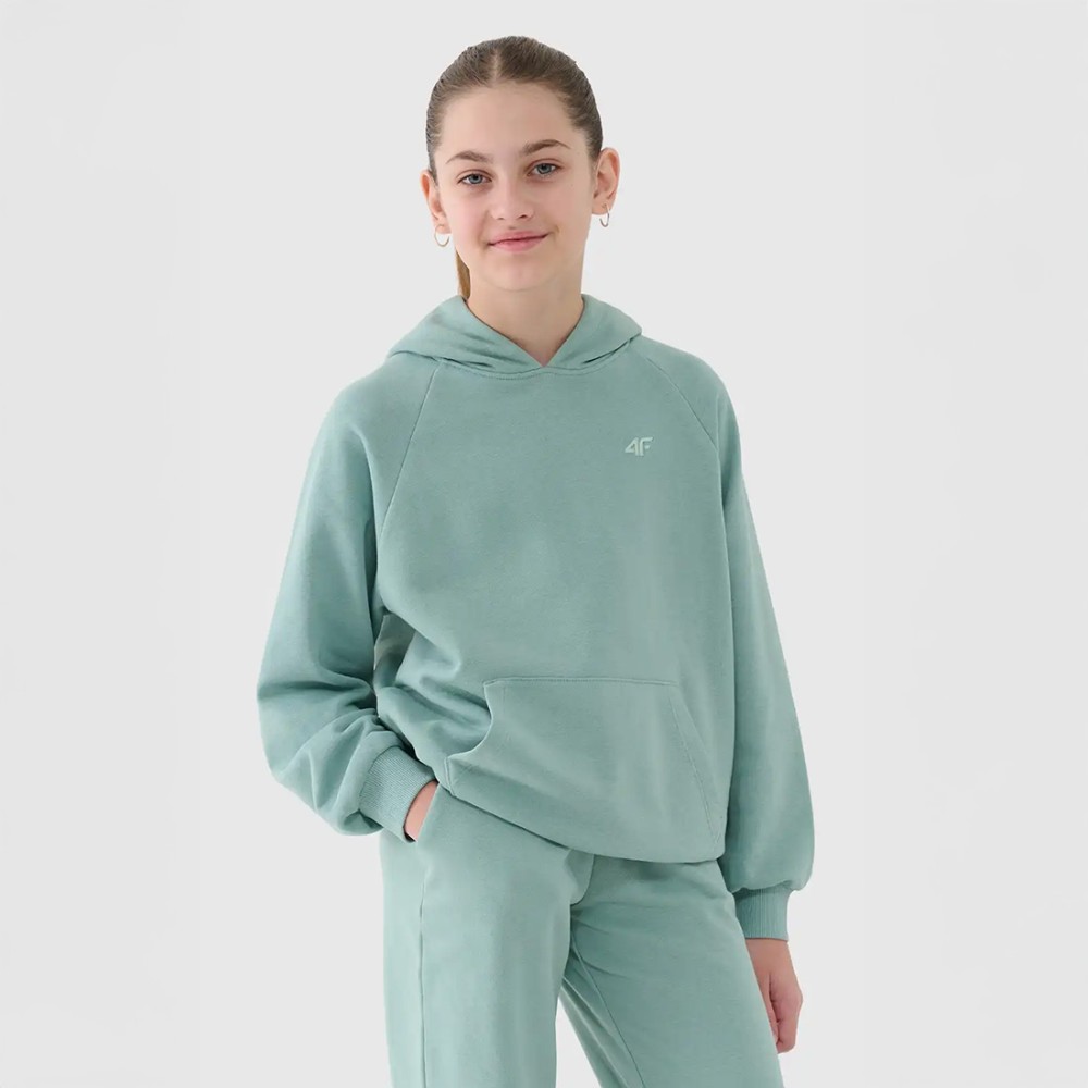 Bluza dresowa dziewczęca 4F – nierozpinana z kapturem | GigantSport.pl