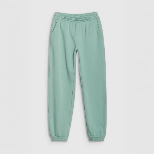 Dziewczęce spodnie dresowe 4F – komfortowe, regular fit, idealne na co dzień i trening.