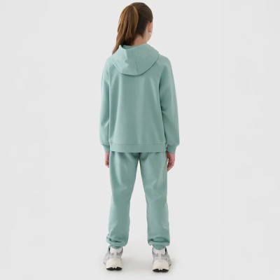 Dziewczęce spodnie dresowe 4F – komfortowe, regular fit, idealne na co dzień i trening.