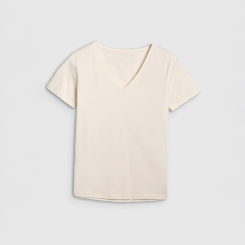 Damski T-shirt 4F z dekoltem V – idealna koszulka na co dzień i do treningu.