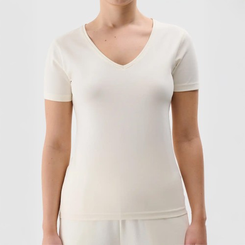 Damski T-shirt 4F z dekoltem V – idealna koszulka na co dzień i do treningu.